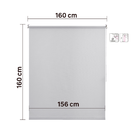 Persiana Tela Solar Rolô PVC Cinza Sloop 1,6x1,6m Inspire