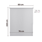 Persiana Tela Solar Rolô PVC Cinza Sloop 2,2x0,8m Inspire