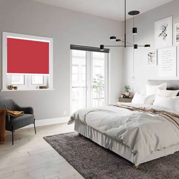 Persiana Vermelha 1,20 Larg X1,50 Alt - Translucida - Rollfle