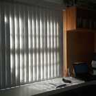 Persiana Vertical Cinza - 1,50m Larg X 1,50m Alt - Tecido Bla