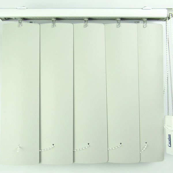 Persiana Vertical Em Pvc Crisdan Larg 1,35 X 1,35 Alt Cinza C