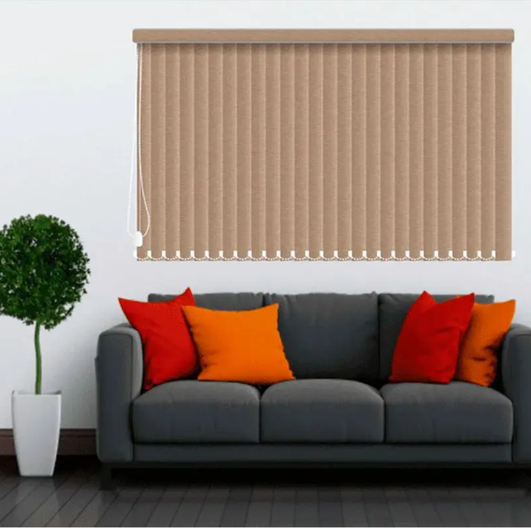 Persiana Vertical Tecido Bk Crisdan L 1,80 X 1,30 A Bege Bege:bege ...