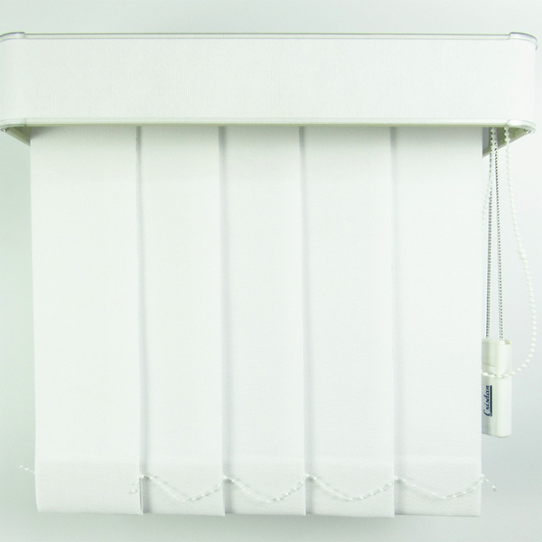 Persiana Vertical Tecido Com Bandô L 1,60 X 1,40 A Branca Bra