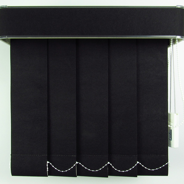 Persiana Vertical Tecido Com Bandô L 1,60 X 1,40 A Preta Pret