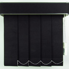 Persiana Vertical Tecido Com Bandô L 1,90 X 2,30 A Preta Pret