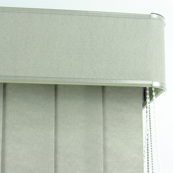 Persiana Vertical Tecido Com Bandô L 2,10 X 2,20 A Cinza Cinz