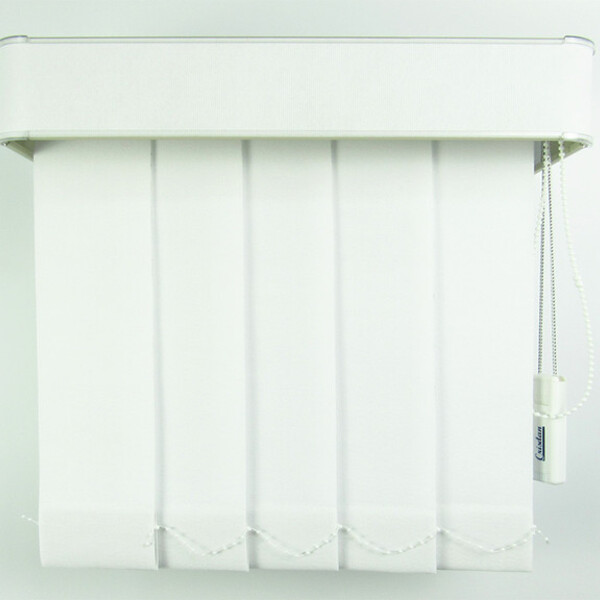 Persiana Vertical Tecido Com Bandô L 2,20 X 1,60 A Branca Bra