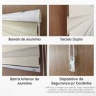 Persiana Zebra Prime 140larg X 160alt Mescla Bege