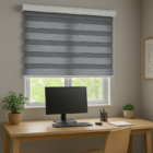 Persiana Zebra Prime 140larg X 160alt Mescla Cinza