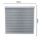 Persiana Zebra Prime 140larg X 160alt Mescla Cinza