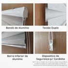 Persiana Zebra Prime 140larg X 160alt Mescla Cinza