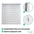 Persiana Zebra Semi Blackout 120larg X 150alt Branca Gelo - P