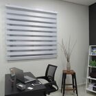 Persiana Zebra Semi Blackout 120larg X 150alt Branca Gelo - P