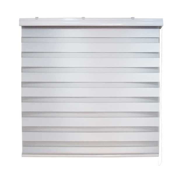 Persiana Zebra Semi Blackout 120larg X 150alt Branca Gelo - P