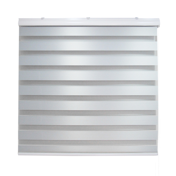 Persiana Zebra Semi Blackout 120larg X 150alt Cinza - Pronta