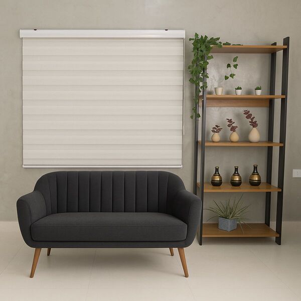 Persiana Zebra Smart 38mm Motorizável 160larg X160alt Linho C