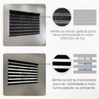 Persiana Zebra Smart 38mm Motorizável 220larg X 260alt Preta