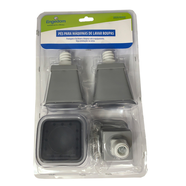Pes De Maquina De Lavar Roupas Prata Universal