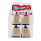 Pés para Eletrodoméstico com Rodízio com Pino 350kg Plástico sem Freio 75x82cm Bege