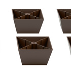 Pés Para Móveis Belmax - Kit 6 Pés Marrom