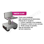 Pés Rodízio Clean Para Geladeira / Fogão Kit Com 04 Un  Prata