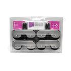 Pés Rodízio Clean Para Geladeira / Fogão Kit Com 04 Un  Prata