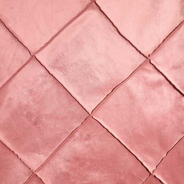 Peseira Drapeada Dupla Face Em Veludo  Rose Com Forro Cama Ki