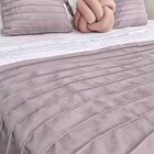 Peseira Drapeada Line Dupla Face Em Veludo Cama Casal Rosa Qu