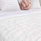 Peseira Drapeada Line Dupla Face Em Veludo Cama King Branco