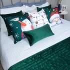 Peseira Drapeada Line Dupla Face Em Veludo Verde Escuro Cama