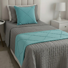 Peseira Drapeada Veludo Luxo 1,60x0,50m Dupla Face cama Solte