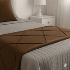 Peseira Drapeada Veludo Luxo 1,60x0,50m Dupla Face cama Solte