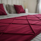 Peseira Drapeada Veludo Luxo 2,15x0,50m Dupla Face cama Casal