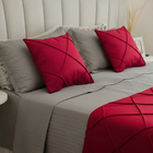 Peseira Drapeada Veludo Luxo 2,15x0,50m Dupla Face cama Casal