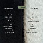 Peseira Drapeada Veludo Luxo 2,40x0,50m Dupla Face cama Queen