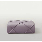 Peseira Drapeada Veludo Luxo 2,40x0,50m Dupla Face cama Queen