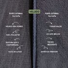 Peseira Drapeada Veludo Luxo 2,40x0,50m Dupla Face cama Queen