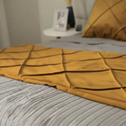 Peseira Drapeada Veludo Luxo 2,90x0,50m Dupla Face cama King