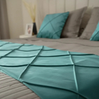 Peseira Drapeada Veludo Luxo 2,90x0,50m Dupla Face cama King