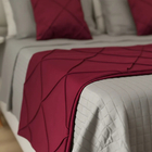 Peseira Drapeada Veludo Luxo 2,90x0,50m Dupla Face cama King