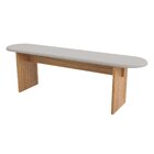 Peseira Estofada 140cm Nature Dalla Costa Freijó