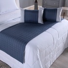 Peseira King Aurora 5 Peças Percal 100% Poliéster - Azul