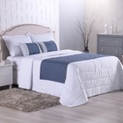 Peseira King Aurora 5 Peças Percal 100% Poliéster - Azul