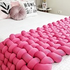 Peseira Trançada Nó Escandinavo 2,50x0,50m Queen  Rosa Rouge