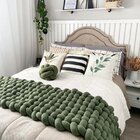 Peseira Trançada Nó Escandinavo 2,50x0,50m Queen  Verde Milit