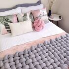 Peseira Trançada Nó Escandinavo 3,00x0,50m King Size  Cinza M