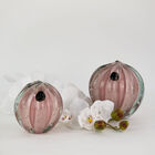 Peso De Papel De Murano Jr Glass - Esfera Bola Rosa Grande