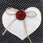 Peso de Porta Coração e Botões Preto e Marrom 1,15kg