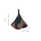 Peso de Porta Triangular Jacquard Colorido 14x14cm 1,1Kg