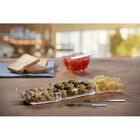 Petisqueira 3 Divisões Petisco De Acrílico 32 Cm Forma Inox